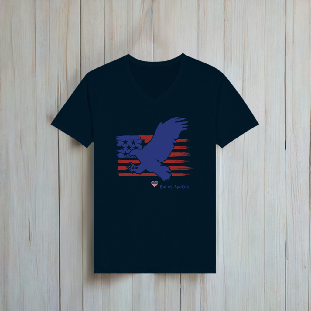 American Blue Eagle Unisex V Neck Tee