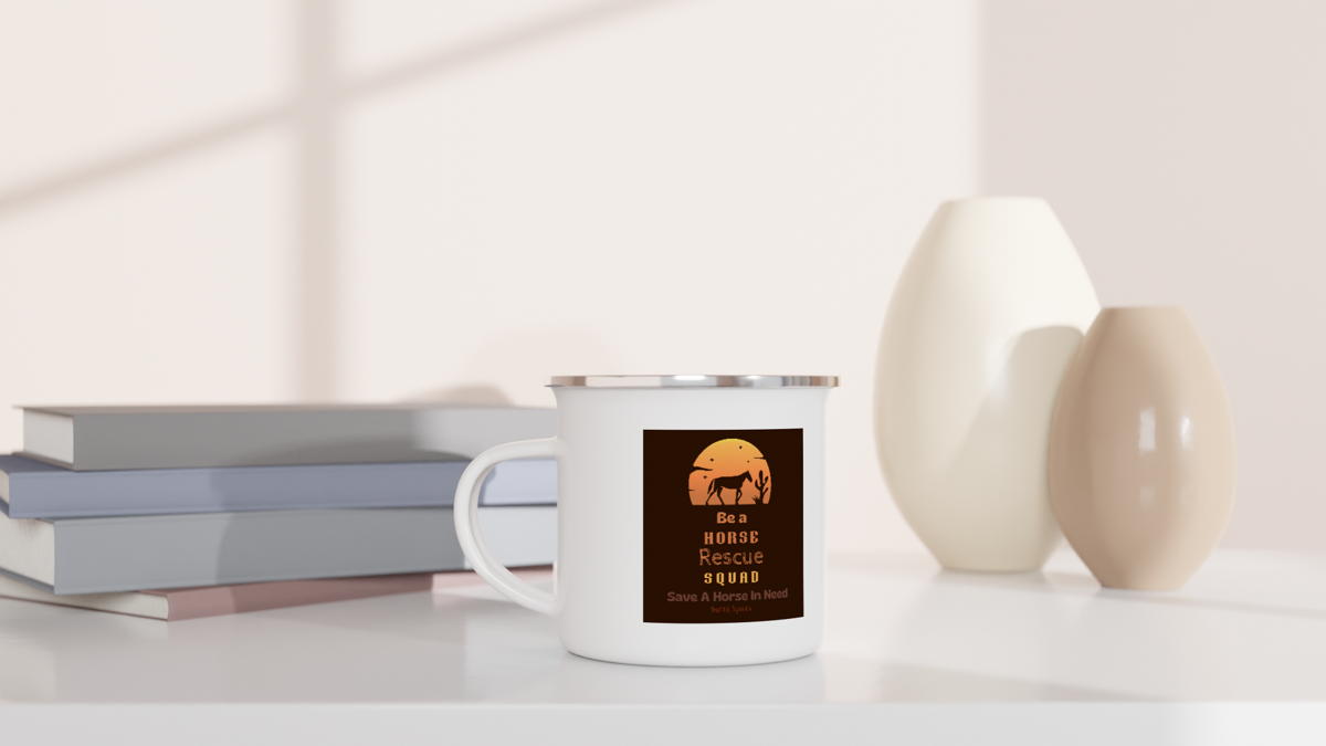 Be A Horse Rescue Squad Enamel Mug