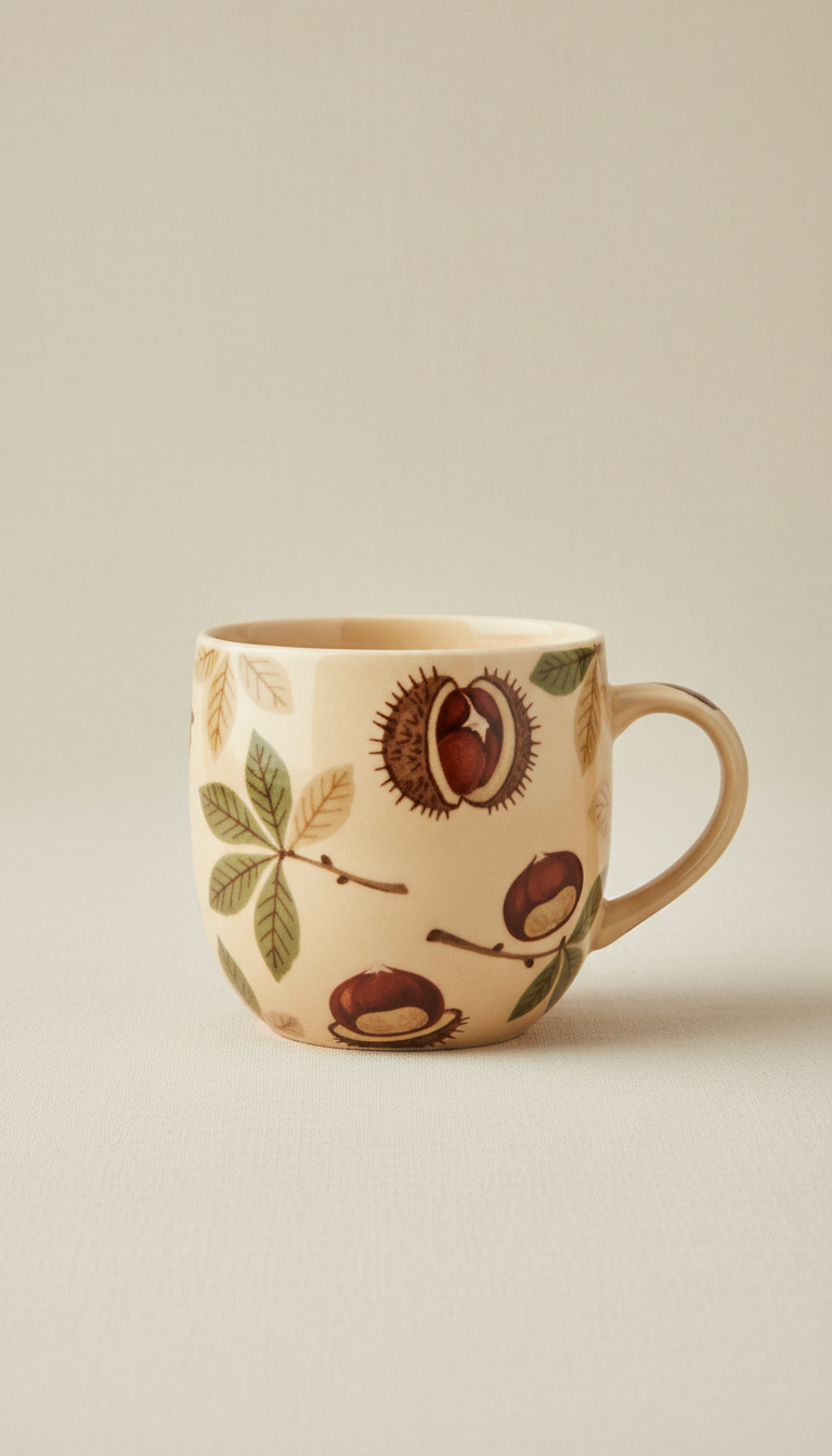 Chestnut Motif Ceramic Mug