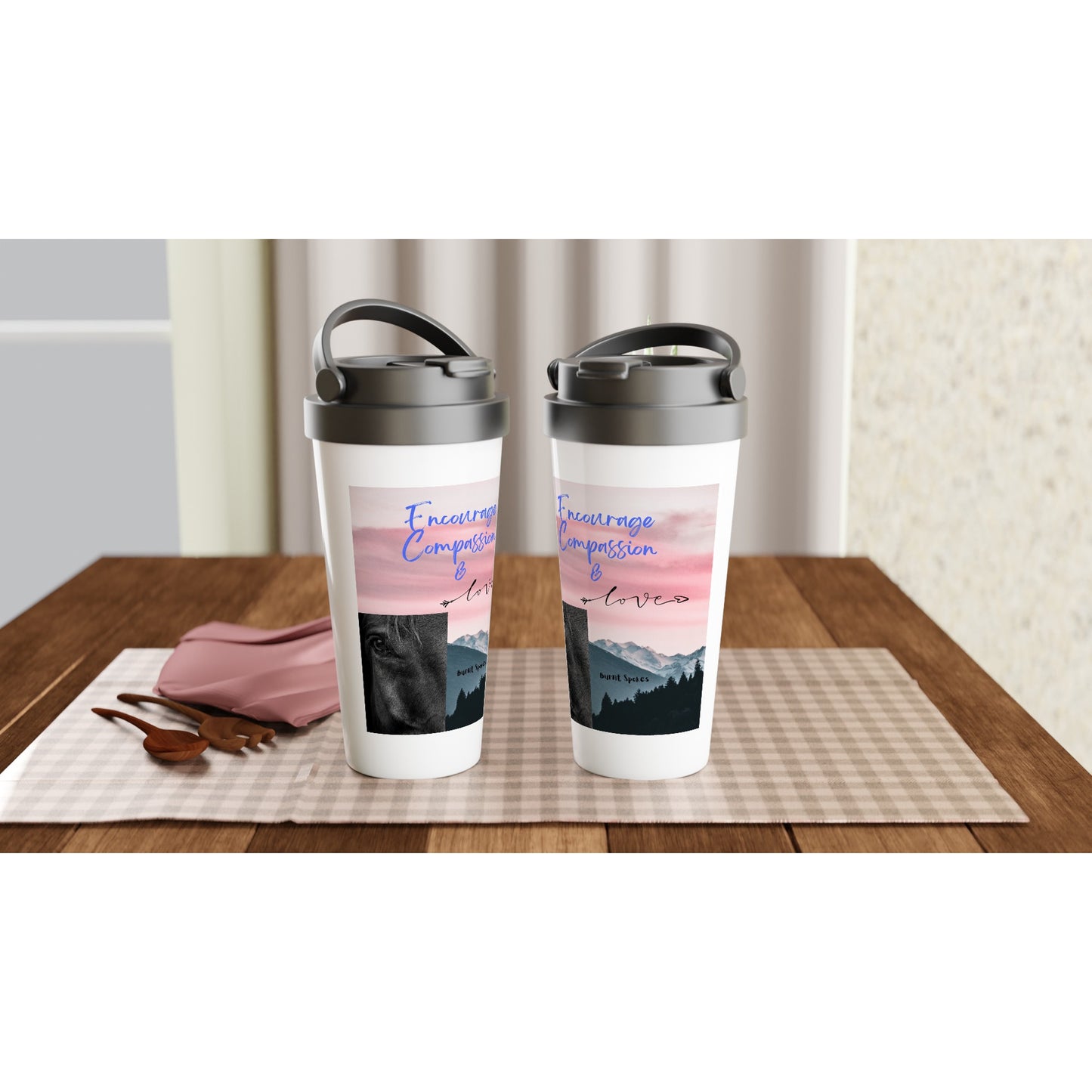 Encourage Compassion and Love Stainless Steel Travel Mug