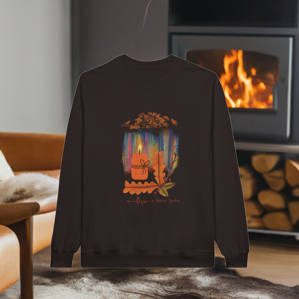 Flaming Candle Crewneck Sweatshirt