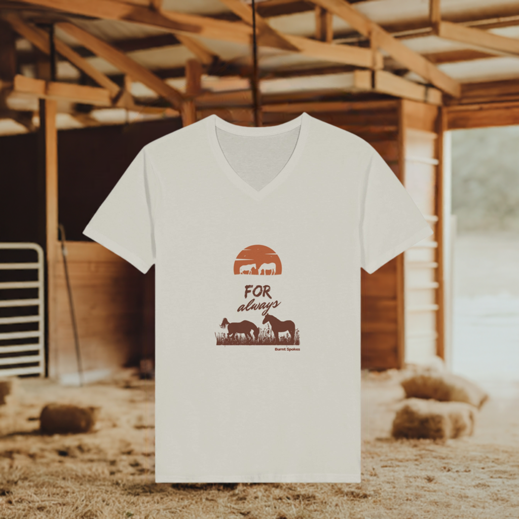 For Always V Neck Unisex T-Shirt