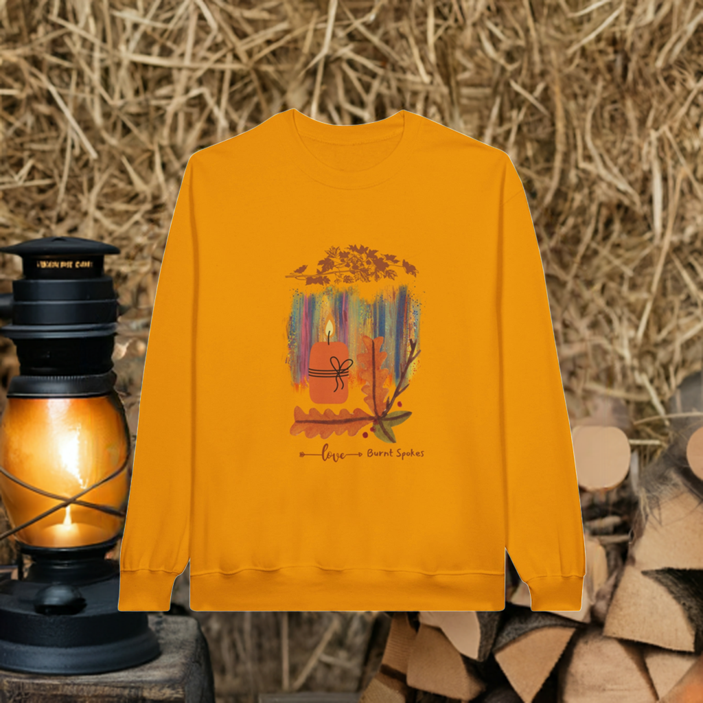 Flaming Candle Crewneck Sweatshirt