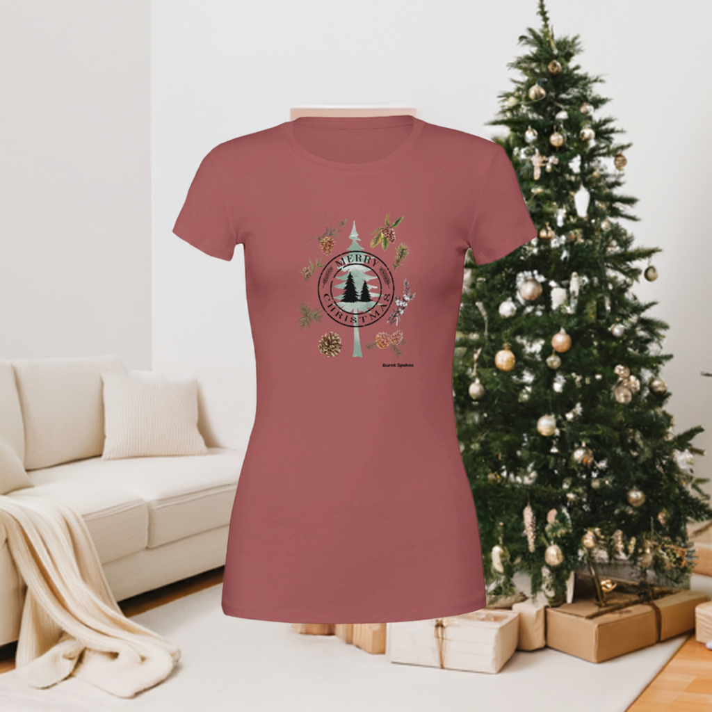 Christmas Trees Womens Crewneck Tee