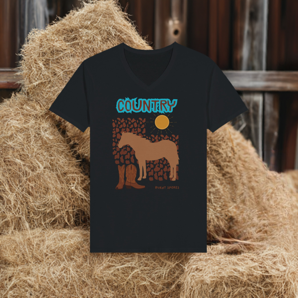 Country Unisex V-Neck Jersey Tee