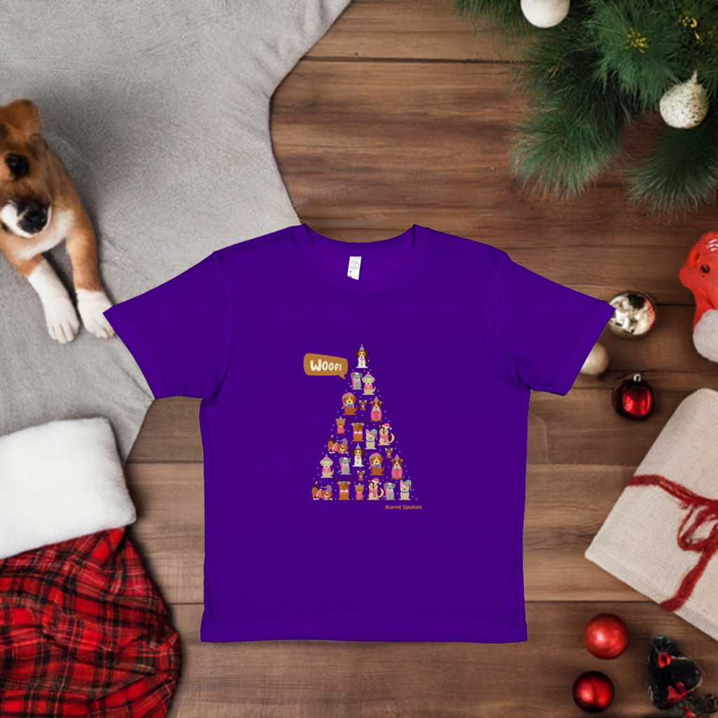 Woof Holiday Kids Crewneck Tee