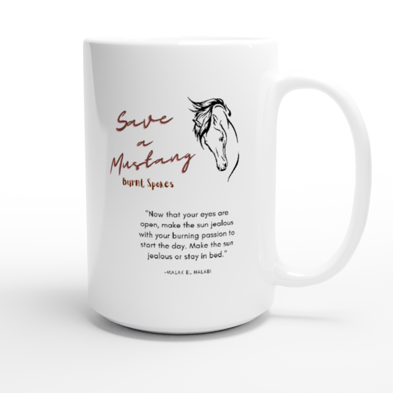 Save a Mustang White Ceramic Mug