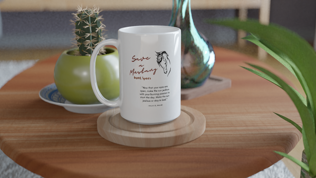 Save a Mustang White Ceramic Mug