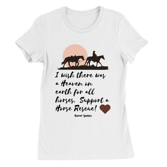 Womens T-shirt Support a Horse Rescue